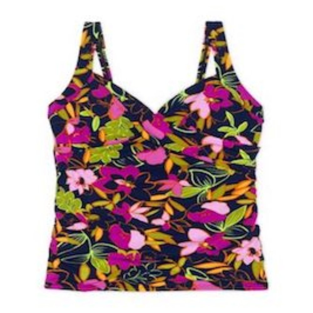 Lands'End Women's Underwire Wrap Tankini Top